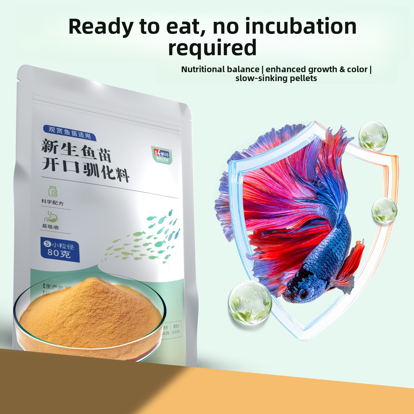Baby Food High In Protein - Micro Pellets Eunison per Pesci Neonati,