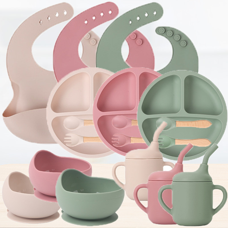 Baby Food Bowl - Set di stoviglie in silicone per