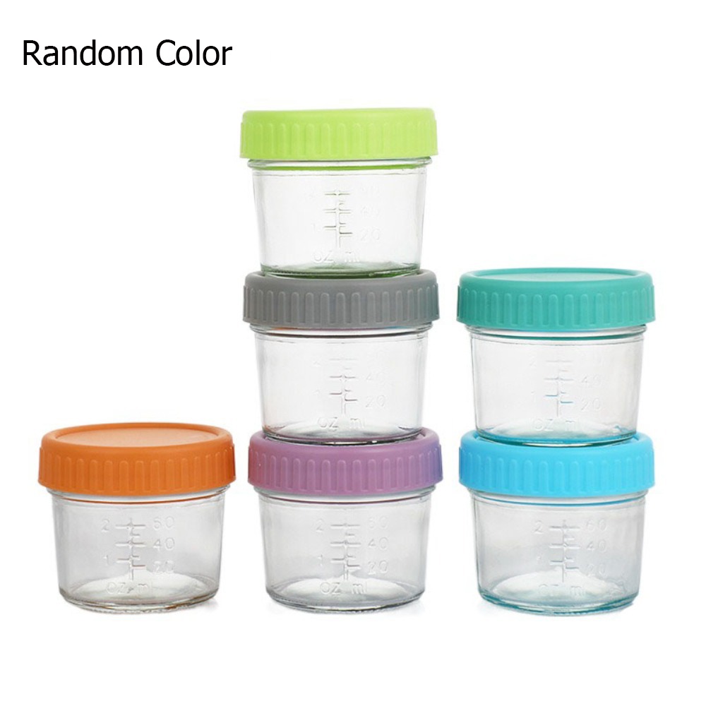 Baby Food Jars With Lids - Set di 6 Barattoli in Vetro